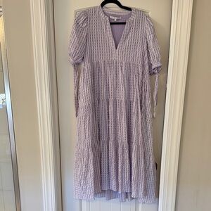English Factory Gingham Tiered Midi Dress